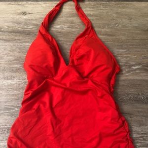 Athleta Red halter top sz small